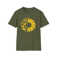thumbnail image 2 of Butterflies Sunflowers, Gildan Unisex Softstyle T-Shirt, Graphic Tee, S-3XL, 2 of 5