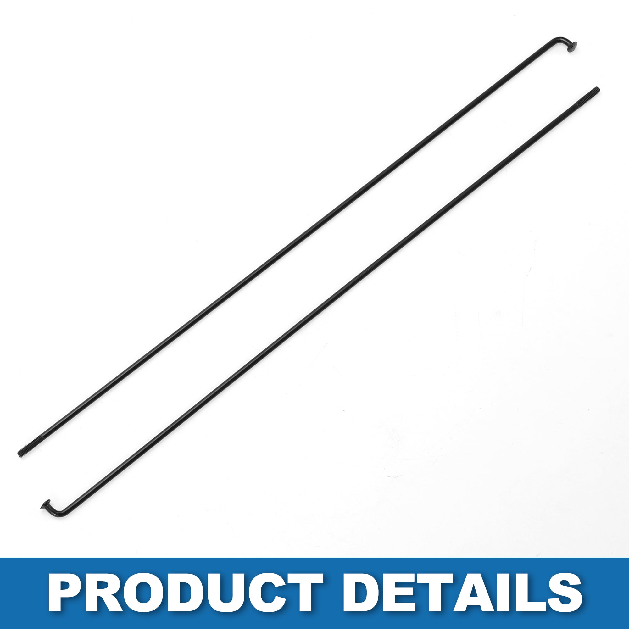 Unique Bargains 36Pcs Bicycle 14G Mountain Bike Steel Spokes Black 9.06"