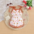 thumbnail image 2 of Coerni Toddler Baby Girl Summer Clothes Floral Romper Tie-Up Strap Jumpsuit Baby Girl Summer Sling Playsuit 1 to 5 Years, 2 of 8