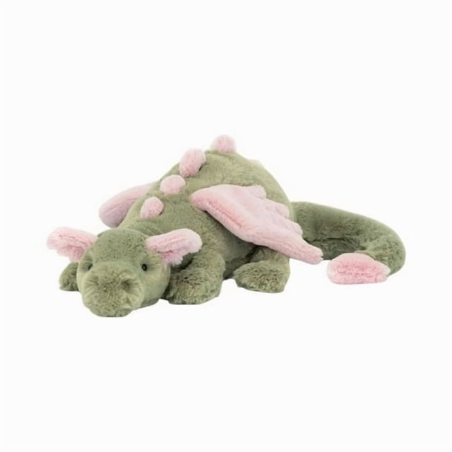 Jelly&cat Bashful Dragon Stuffed Animal Toys,Adorable Plush Dragon Toy with Soft Pink Accents Perfect Cuddly Companion for Kids and Collectors