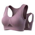 thumbnail image 3 of Sakmal Sports Bras for Women High Support Racerback Solid Purple Gym Seamless Womens Sports Bras XL, 3 of 4