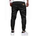 thumbnail image 3 of Dwelliawo Men's Casual Pants Drawstring Cotton Casual Chino Pant Outdoor Work Twill Track Jogging Sweatpants Pants with Pockets Black S, 3 of 3