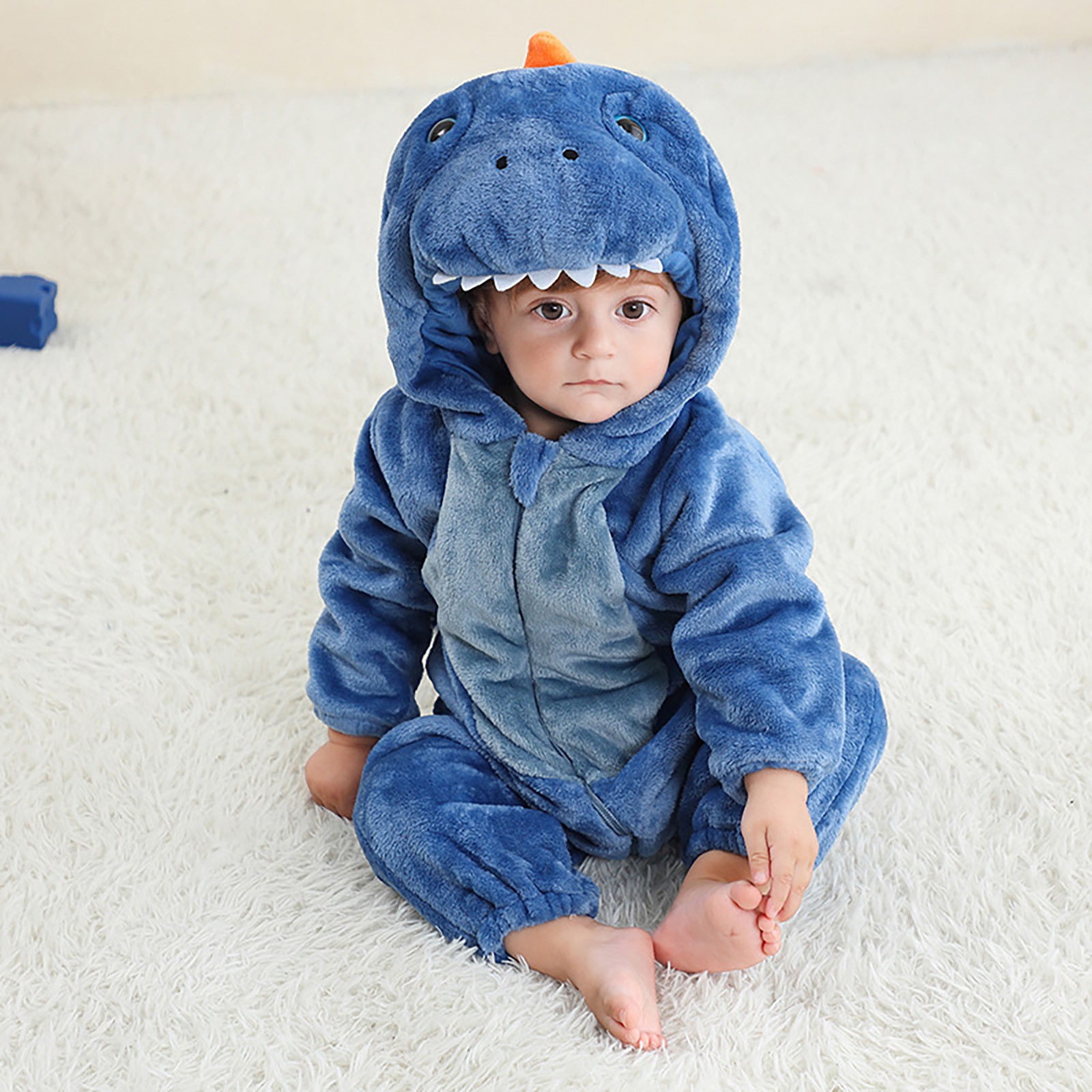Coerni Toddler Cute Animal Jumpsuit 3D Frog Hoodie Coat New Born Baby Long Sleeve Hooded Romper Halloween Clothes Outfit
