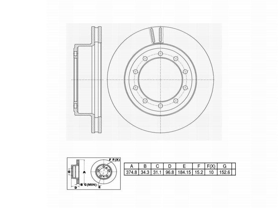 Winstop Brake Rotor, Front WS233879, Chevrolet C60 1990