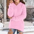 thumbnail image 2 of Ruyang Girls Fleece Hoodie Y2K Trendy Fuzzy Pullover Sweatshirt Kids Fall Winter Warm Furry Plain Hooded Sweater Pocket, 2 of 5