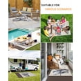 thumbnail image 5 of Outdoor Rug 4x6 ft Retro Watercolor Waterproof Outdoor Patio Rug Mat Non Slip Outside Area Rugs Carpet for RV,Camping,Porch,Deck,Pool,Balconybackyard,Elephant Ivory Texture Gray Brown, 5 of 9