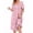 Pink Flower, variant on KISSGAL Nightgowns for Women Button Front Henley Neck House Dress Short Sleeve Soft Pajamas Dress Sleepwear
