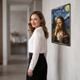 thumbnail image 3 of Funny Bathroom Wall Art Metal Wall Decor Vintage Mona Lisa Starry Night Themed Wall Art for Bathroom Home Decor 7.87 X 5.90 in, 3 of 4
