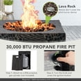 thumbnail image 6 of Spaco 16 Feet Square Outdoor Propane Fire Pit with Lava Rocks Waterproof Cover 30 000 BTU, Outdoor Fire Pit for Outdoor, Outside Patio Deck and Garden, 6 of 7