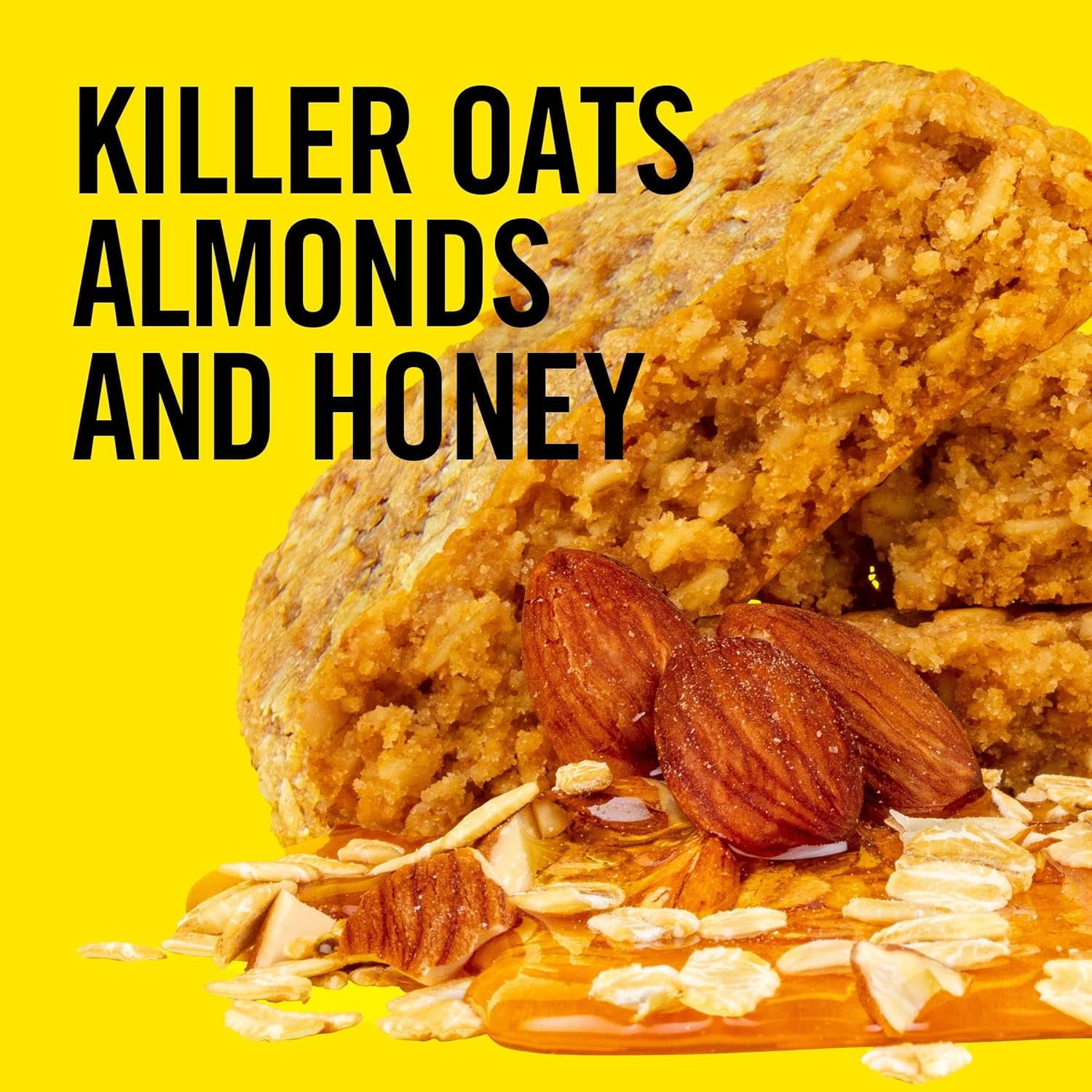(2 pack) Dave's Killer Bread Oat-Rageous Honey Almond Organic Snack Bars, 4 Individually Wrapped Snack Bars