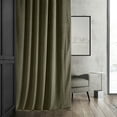 thumbnail image 4 of Half Price Drapes Signature Denver Taupe Velvet Blackout Curtains For Bedroom(1 Panel), 50WX 108L, 4 of 12