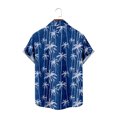 thumbnail image 4 of Floenr Mens T Shirts,Men's Lapel Chest Pocket Hawaiian Print Loose Short Sleeve Shirt, 4 of 4