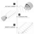 thumbnail image 3 of Kitchen Sponge Holder Hanging Faucet Drain Rack Decor for Sink Accesories Organizer Stainless Steel Abs White 3 PCS, 3 of 6