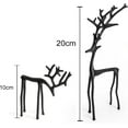 thumbnail image 4 of Christmas Decorations - Black Reindeer Statues - Modern Xmas Figurines - Table Centerpieces - Elegant Indoor Holiday Decor - Ideas for Mantel Living Room Bedroom Office (A), 4 of 8