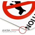 thumbnail image 4 of Aluminum Attention No Poop Zone Sign 8 x 12 Inches Aluminum Warning Metal Signs, Indoor or Outdoor Use for Home Business, UV Protected & Waterproof, 4 of 5