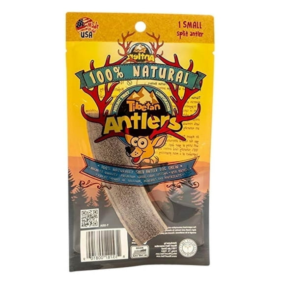 Tibetan Dog Chew Split Elk Antler Small Pack, Naturally Shed Premium Antler Dog Treats with Calcium and Nutrients