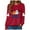 Red, variant on Towmus Halloween Sweatshirts Women Embroidered Sequin Ghost Graphic Pullover Shirt Halloween Crewneck Tops