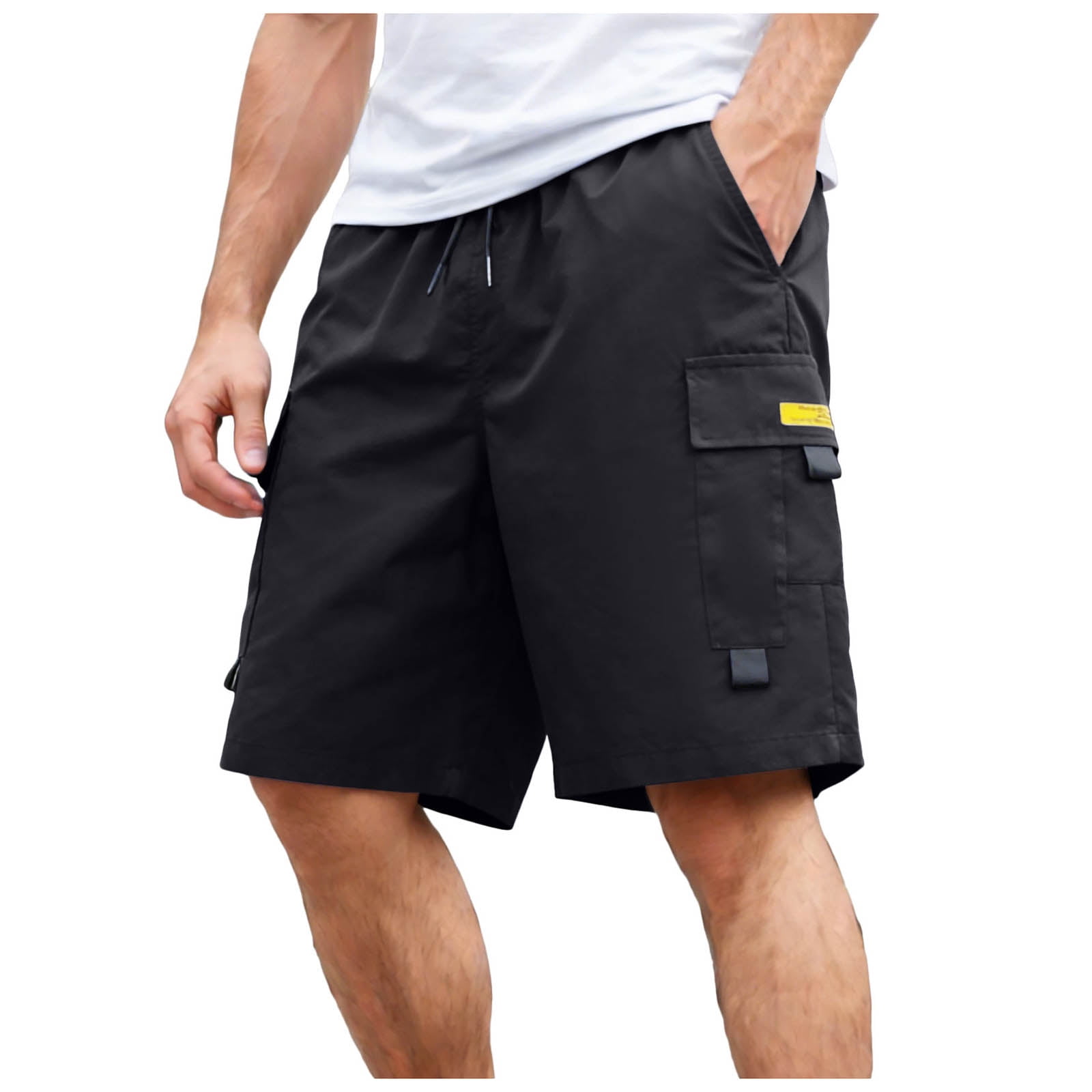 Zshosam Men s Shorts Men s Hiking Cargo Shorts Quick Dry Golf Outdoor Casual Travel Shorts with Multi Pocket for Work Camping Fishing Summer (Black XL)