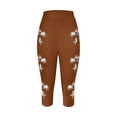 thumbnail image 4 of Pantalones de Yoga Capri, Moda Impresa Estiramiento Capris para Mujeres, Poliéster Spandex Entrenamiento Y Ocio, 4 of 4