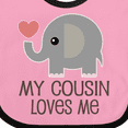 thumbnail image 4 of Inktastic My Cousin Loves Me Boys or Girls Baby Bib, 4 of 4