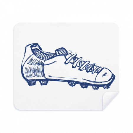 

Cartoon Football Shoes Blue Pattern Cleaning Cloth Screen Cleaner 2pcs Suede Fabric