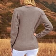 thumbnail image 3 of Suéter de mujer, suéter de otoño e invierno, suéter de punto cruzado con cuello en V, blusas holgadas elegantes y sexys, sudadera, blusas tipo túnica de manga larga (L), 3 of 4