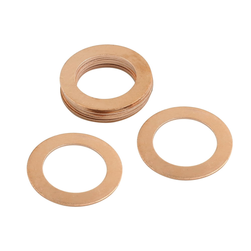 10pcs 26mm Inner Diameter Copper Washers Flat Sealing Gaskets Rings
