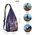 thumbnail image 3 of Ethnic Mandala Sling Backpack - Exotic Paisley & Abstract Pattern, Fashionable Layered Storage Pack for Students & Outdoor Enthusiasts, 3 of 4