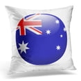 thumbnail image 1 of EREHome Blue Circle Flag of Australia As Round Glossy Button with Australian Colorful World Throw Pillow Case Pillow Cover Sofa Home Decor 16x16 Inches, 1 of 1