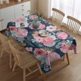 thumbnail image 2 of Pioneer Flower Floral Print Pattern Rectangle Tablecloth 60"x84",Waterproof Polyester Rectangle Table Cloth, Wipeable Spillproof Polyester Tablecloth for Dining, Camping, Indoor and Outdoor, 2 of 5