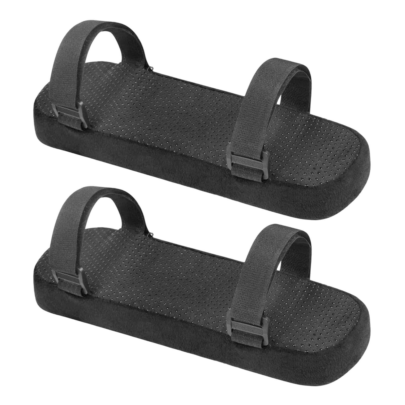 Runquan 2 Pieces Memory Foam Armrest Cushions Arm Rest Pillow Armrest Cover Cushion For Home Office Chair Gaming Chair Black 25cmx8cmx4cm