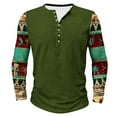 thumbnail image 2 of LEBONYARD Mens Shirts Clearance under $5.00,Mens Hoodies Pullover,Men's Fashion Casual Ethnic Style Printed Long Sleeve Crewneck Top/shirt Green XXXXL, 2 of 4