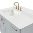 thumbnail image 5 of Ariel Taylor 42 In. Left Offset Rectangle Sink Bathroom Vanity With Carrara White Quartz Countertop 1.5 Edge In Grey, 5 of 11