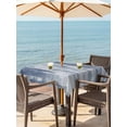 thumbnail image 3 of Outdoor Tablecloth with Umbrella Hole for Patio/Picnic/Party/Camping, Blue Gray Ombre Waterproof Table Cloth Square Cover Washable, Modern Abstract Art Oil Painting (54"x 54"), 3 of 9