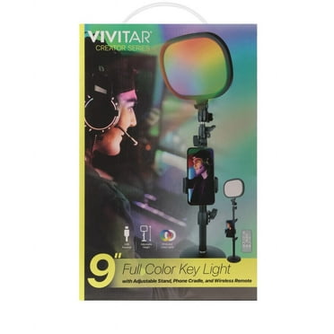 Vivitar 9" USB on-Camera Panel Light, Wireless Remote, Camera Light, Black