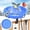Blue, variant on Heated Bird Baths for Outdoors, Upgraded 100W Thermostatically Controlled Heated Bird Bath for Deck Railing Large Capacity Heated Birdbath for Outside Winter Garden Yard Patio Lawn (Grey)