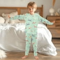 thumbnail image 6 of joogoo Airplane Retro Green Pajamas Set Long Sleeve Soft Cotton Sleepwear 2 Piece 24M, 6 of 7