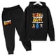 thumbnail image 2 of Conjunto de 2 piezas de sudaderas con capucha y pantalones para niños de 3 a 13 años, ropa para niños y niñas, traje divertido para primavera y otoño, 2 of 5