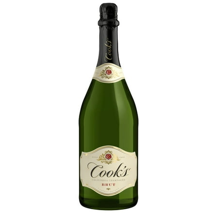 Cook's California Champagne Brut White Sparkling Wine, 1.5 L Bottle