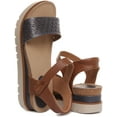 thumbnail image 4 of Josef Seibel Clea 09 Women's Leather Ankle Strap Platform Sandal In Blue Size 8.5, 4 of 6
