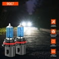 thumbnail image 4 of 2x Halogen Headlight 9007/HB5 Bright White 5000K Light Bulb High Low Beam Kit Automotive Lighting, 4 of 12