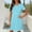 Light Blue, variant on Caywon Womens T Shirt Dresses Casual Summer Short Sleeve Loose Vacation Dress Short Sleeve Straight Mini Tee Shirt Dress