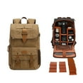 thumbnail image 1 of Sac à Dos Batik Imperméable pour Appareil Photo Reflex avec Port USB pour Ordinateur Portable 17 Pouces Sac pour Appareil Photo Homme pour Canon Nikon Sac pour Objectif Reflex Kaki, 1 of 6