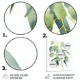 thumbnail image 3 of Designart "The Minimalist Essence of Eucalyptus in Green and White I" Floral Metal Wall Art, 3 of 5