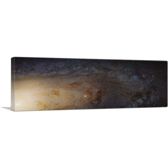 ARTCANVAS NASA Hubble Telescope Andromeda Galaxy Panoramic Canvas Art Print - Size: 36" x 12" (0.75" Deep)