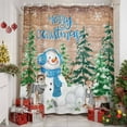 thumbnail image 2 of Retro Snowman Deer on Farm Wood Board Shower Curtain for Bathroom, Winter Snowflake Waterproof Shower Curtains Washable Quick Dry with Hooks Bathtub Curtains 60x72IN, 2 of 9