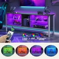 thumbnail image 6 of Bestier Gaming TV Stand for TVs up to 70" LED Entertainment Center for PS4 in Carbon Fiber, 6 of 10