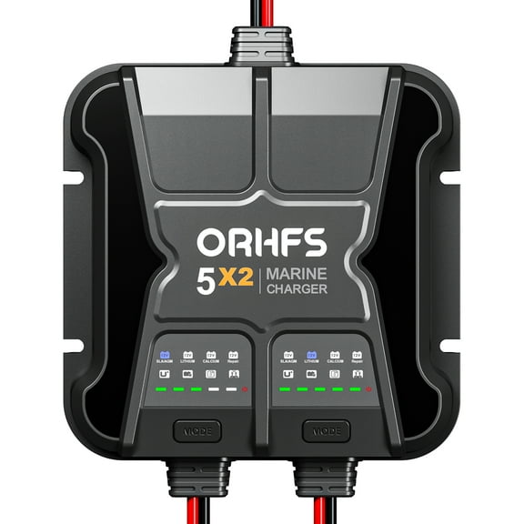 ORHFS 2-Bank Marine Battery Charger, Waterproof, Battery Maintainer