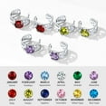 thumbnail image 4 of ChicSilver Ear Cuff Earrings 925 Sterling Silver Non Piercing Cartilage Clip on Birthstone Earrings Small Hoops for Women, January, 4 of 9
