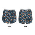 thumbnail image 5 of Lsque cute fall fox Printed Women's Running Shorts with Liner Pockets,Elastic Quick Dry Workout Athletic Gym Yoga Shorts,Womens High Waist Shorts-, 5 of 9